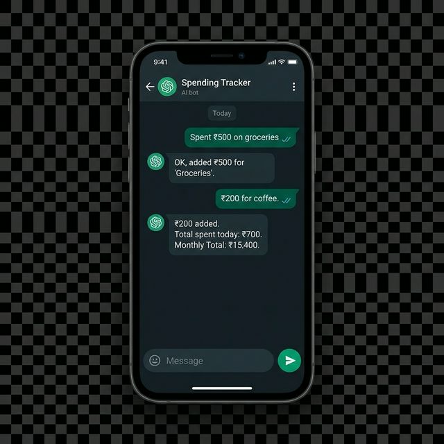 TrackSE WhatsApp integration — track spending via chat messages